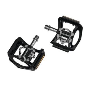 Pedales Ergotec EP-Serie Superlight 9/16" con reflectante aluminio negro calas incluidas