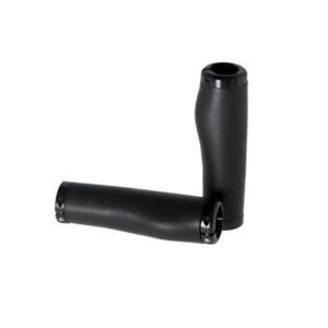 Juego de puños Ergotec Kyoto MTB 130/130mm dametro 22mm silicona/aluminio negro peso 120 g (par)