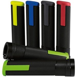 Juego de puños Ergotec Porto MTB Kraton 133 mm diametro 22 mm negro/rojo fluo