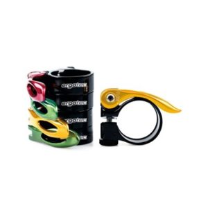 Abrazadera de tija de sillin Ergotec 31.8 cierre rapido rojo/negro