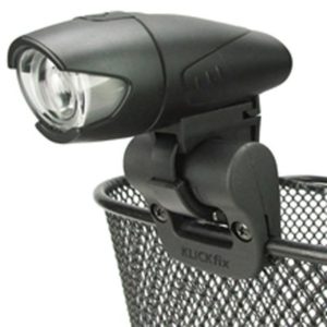 Soporte de luz Klickfix con clip para cestas negro