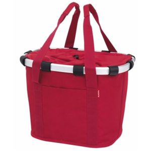 Bolsa Klickfix City Basket adaptador no incluido 35x28x26 cm rojo 15 litros