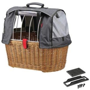 Cesto trasero para perro Rixen&Kaul Doggy Basket Plus (45x52x36 cm) marron Klickfix GTA