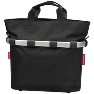 Bolsa delantera Klickfix Reisenthel Bikebasket ovalada adaptador incluido 34x31x17.5 cm negro