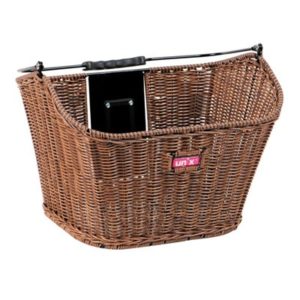 Cesta delantera Unix Manolo malla trenzada 40x30x18 cm marron