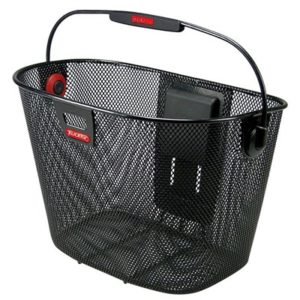 Cesto delantero Klickfix malla fina sin adaptador negro 16 litros