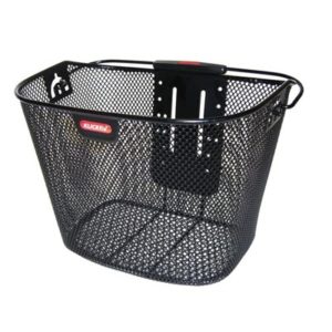 Cesto delantero Klickfix malla estrecha con adaptador negro 16 litros