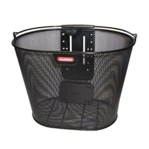 Cesto delantero Klickfix Oval Plus malla estrecha sin adaptador negro