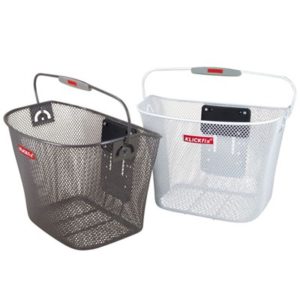 Cesto delantero Klickfix malla fina sin adaptador blanco 16 litros