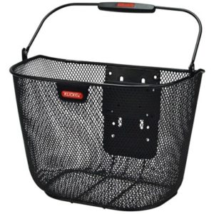 Cesto delantero Klickfix Uni Plus malla fina altura ajustable sin adaptador negro (ref.adapt.374511)