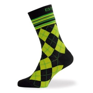 Calcetines Biotex cuadros negro/amarillo