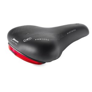 Sillin Selle Bassano Virtual City mujer negro con luz