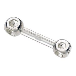 Llave universal de cabeza Point 10 aguejros cromada
