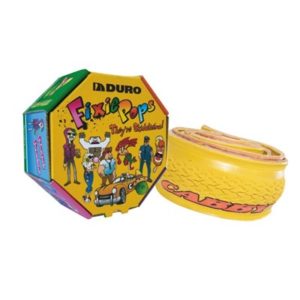 Cubierta Point Duro Fixie Pops 700x24C plegable amarillo