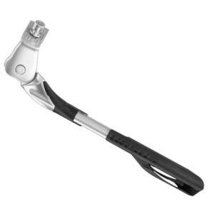 Caballete lateral Ursus Wave 26-28" plata, ajustable, alu,