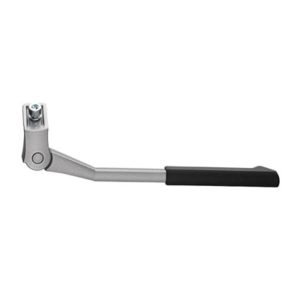 Caballete lateral Ursus Mooi 26-28" plata,ajustable,aluminio,montaje directo