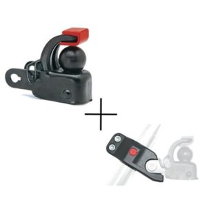 Kit enganche+adaptador tija sillin Hebie para remolque F1