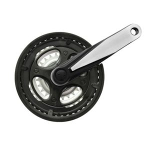 Juego de bielas y platos Mijnenpieper Speed 170mm eje cuadradillo 24x34x42 c/Protector alu.negro br.