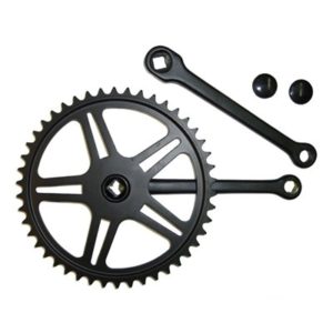 Juego de bielas y platos Mijnenpieper 170 mm cuadradillo 46 dientes acero negro
