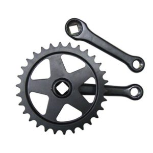 Juego de bielas y platos Mijnenpieper 125 mm cuadradillo 36 dientes acero negro