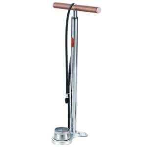 Hinchador de pie Mijnenpieper Airfish 700 mm todas las valvulas c/manometro mango madera acero crom.