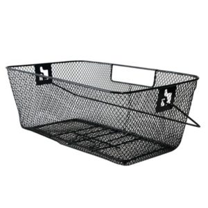 Cesta trasera Mijnenpieper malla estrecha ganchos incluidos 46x27x18 cm PVC negro