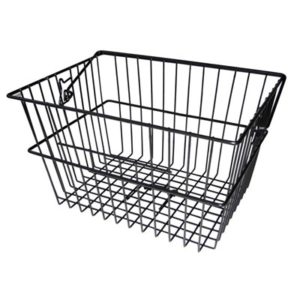 Cesta trasera Mijnenpieper City malla ancha extra alta ganchos incluidos 40x30x23 cm acero negro