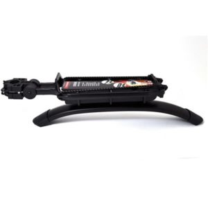 Portaequipaje Pletscher Orion fijación a tiija,con guardabarro, negro