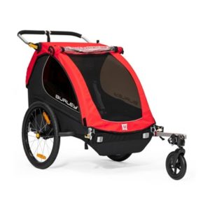 Remolque niño Burley Honey Bee biplaza rojo