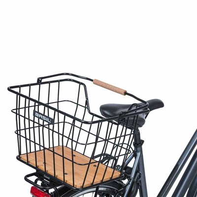 Cesta Basil Norland 23 litros con placa adaptadora MIK acero negro