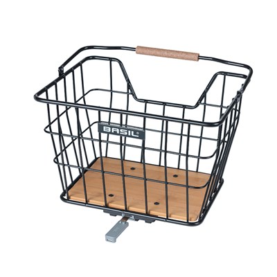 Cesta Basil Norland 23 litros con placa adaptadora MIK acero negro
