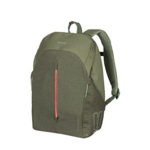 Mochila Basil B-Safe Commuter 13L antirrobo puerto carga USB Hook-on luz LED Nordlicht verde oliva