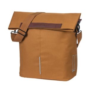 Bolsa Basil Bicycle Shopper 14-16 litros Hook-on con reflectante poliester caramelo