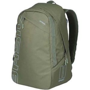 Mochila Basil Flex 17 litros poliester verde con reflectante