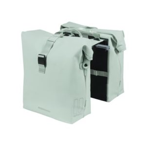 Alforjas Basil Soho 41L con luz LED Nordlicht/reflectante cierre correa turquesa