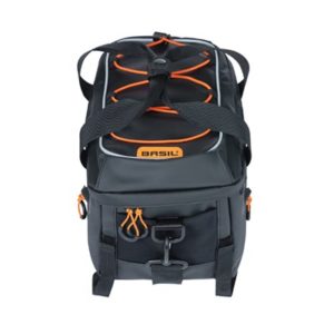 Bolsa Basil Miles Tarpaulin 7L con reflectante cierre velcro negro/naranja
