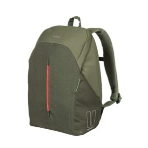 Mochila Basil B-Safe Commuter 18L antirrobo puerto carga USB Hook-on luz LED Nordlicht verde