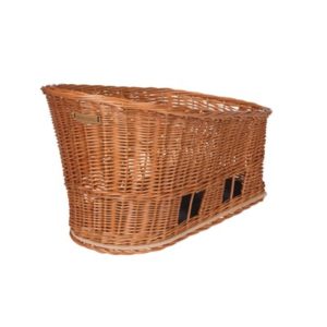 Cesta trasera para perros Basil Pasja 30L 45 cm con placa adaptadora MIK marron