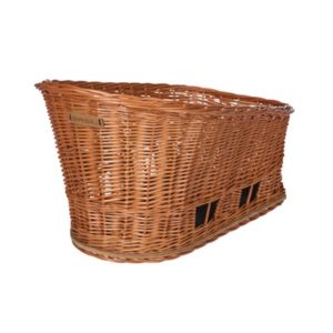 Cesta trasera para perros Basil Pasja 38L 50 cm con placa adaptadora MIK marron