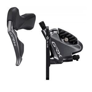 Maneta fr/cambio Shimano GRX ST-RX815 Di2 izq. disco 160mm Flat mount 1000mm pinza del. BR-RX810 neg