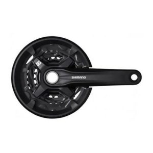 Juego bielas y platos Shimano Altus FC-MT210 remachado 170mm 40x30x22D 3x9V negro s/caz.c/cubrecad.