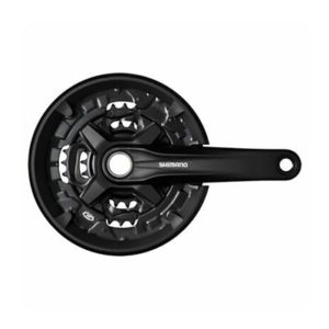 Juego de bielas/platos Shimano acera 175 mm 44x32x22D 9V negro con guardacadena/sin cazoletas