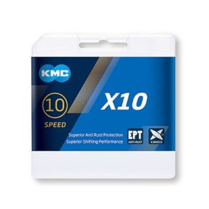 Cadena KMC X10 1/2x11/128 116 eslabones 10V gris (25 unidades)