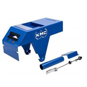 Soporte rollo cadena KMC 50 metros a la pared azul