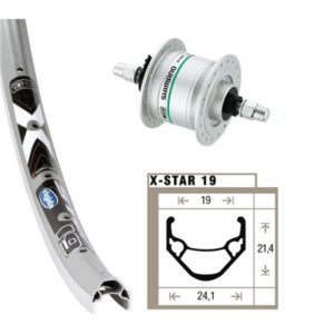 RD 20x1,75 di.de E. DH3n20 pl..ri.36ab. rigida X-Star 19 pl.. radios Niro