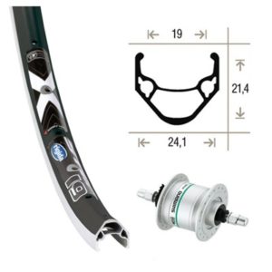 RD 24x1.75din.d.ejedh3n20plat.ri.36ab. rigida X-Star 19 neg./plat. radios Niro