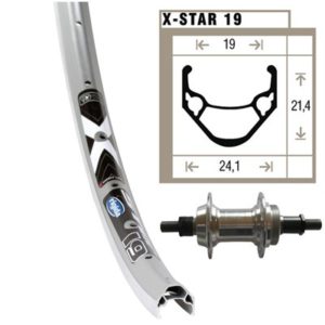 Rueda trasera 20x1.75 Winora X-Star 19 36 agujeros eje macizo con tuerca 135 mm 6/7V.pl.mate(406-19)