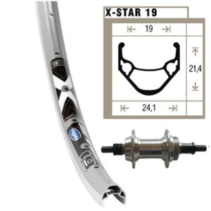 Rueda trasera 24x1.75 Winora X-Star 19 36 agujeros 135 mm eje macizo con tuerca 6/7V.pl.mate(507-19)