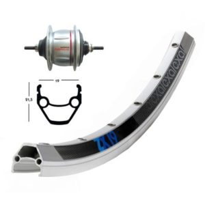 Rueda trasera 28x1.75 Winora Exal ZX 19 contrapedal Sh.SG-8R31 135 mm V-Brake plat.mate(622-19)