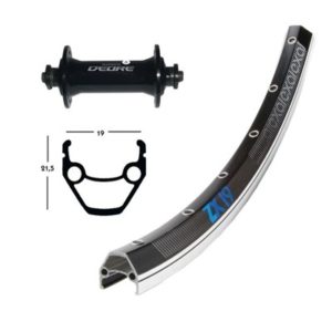 Rueda delantera 28x1.75 Winora Exal ZX 19 36 agujeros Shimano Deore QR 100 mm negro/plata (622-19)